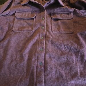 Men's Mauve Colorerd Flannel Button-up XL